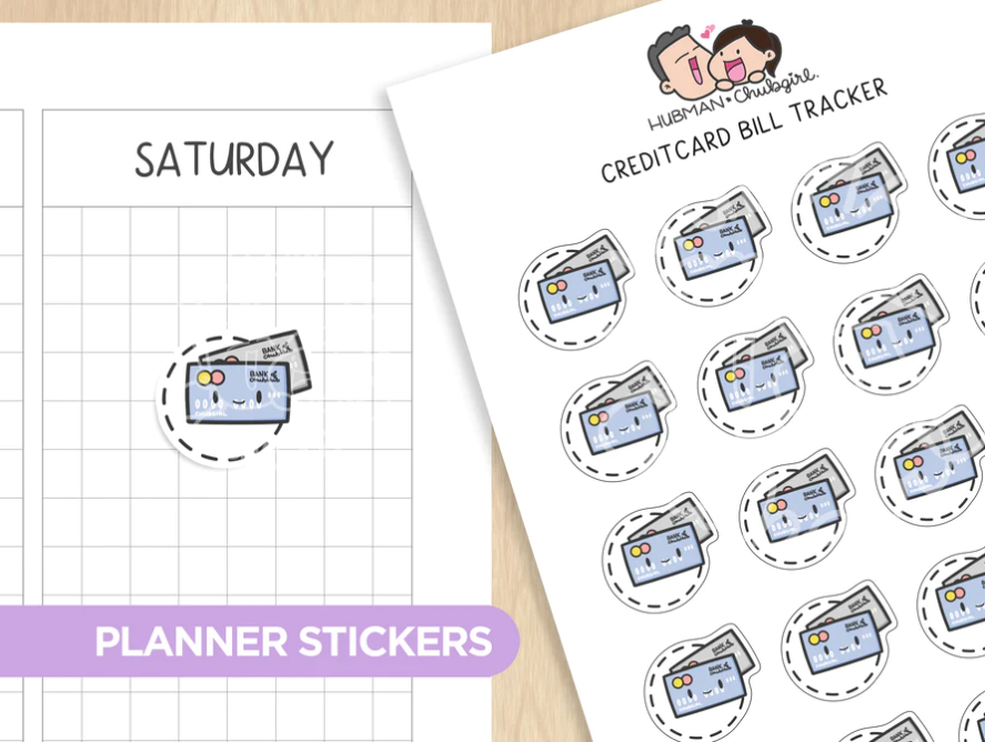 Bills Tracker Planner Sticker Set