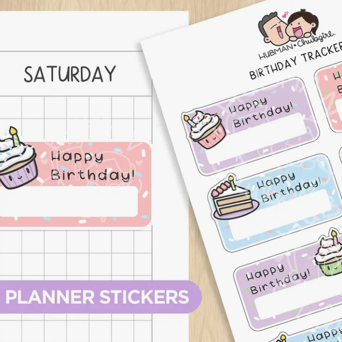 Birthday Tracker | Sticker Sheet