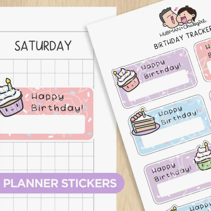 Birthday 2 Tracker | Sticker Sheet