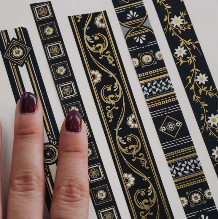 Literati - Black | Washi (Set of 5)