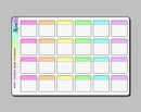 Blank Calendar | Sticker Sheet