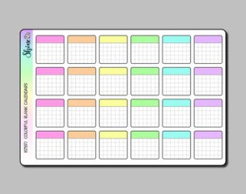 Blank Calendar | Sticker Sheet