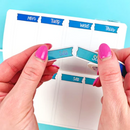 Blue Gradient Ombre Perforated Date Cover | Washi