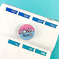 Blue Gradient Ombre Perforated Date Cover | Washi