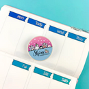 Blue Gradient Ombre Perforated Date Cover | Washi