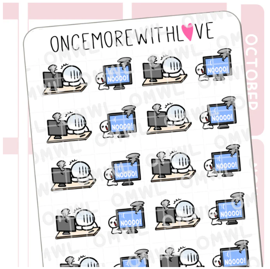 Blue Screen of Death | Sticker Sheet