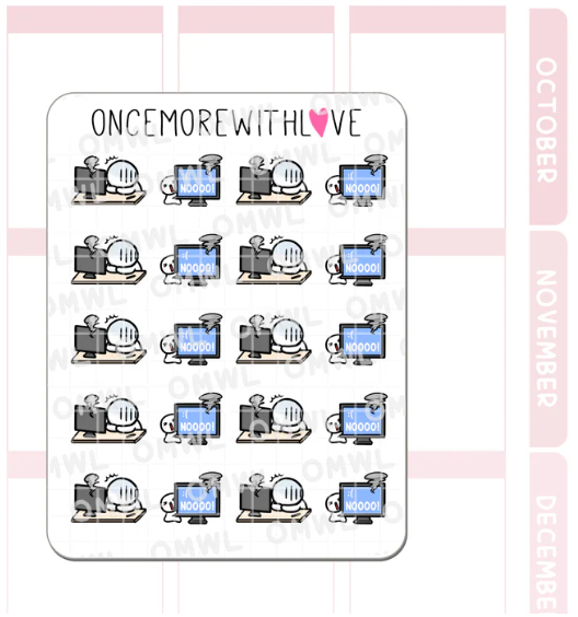 Blue Screen of Death | Sticker Sheet