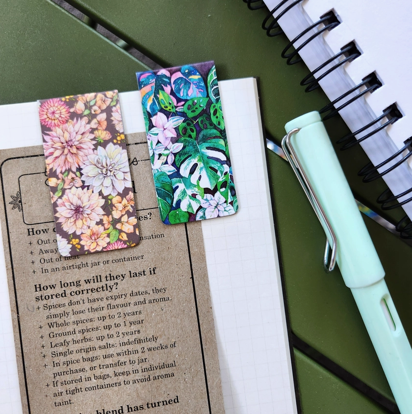Set of 3 - Indoor Plant and Flower | Magnetic Bookmark