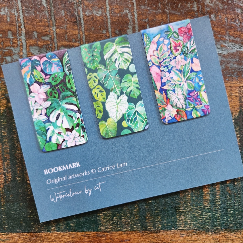 Set of 3 - Indoor Plant and Flower | Magnetic Bookmark