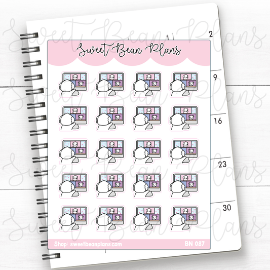 Work Conference Call Beans | Sticker Sheet