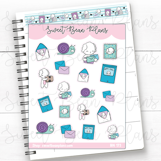 Snail Mail Bean | Sticker Sheet