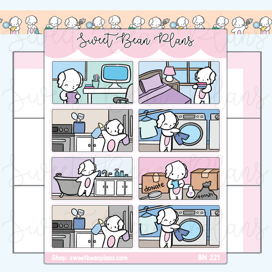 Cleaning Home Scenes | Sticker Sheet