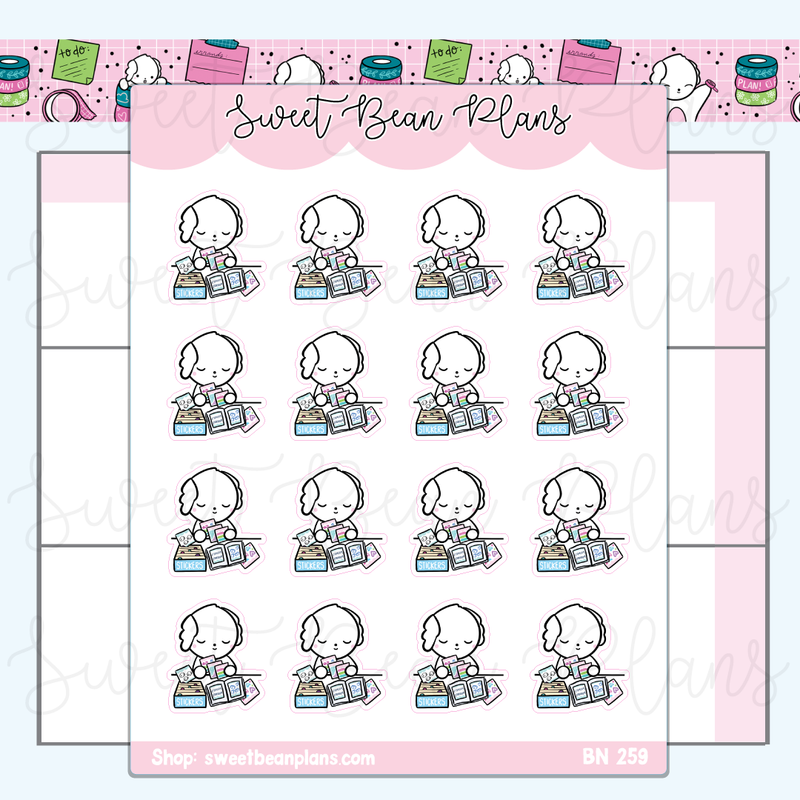 Sticker Organizing Bean | Sticker Sheet
