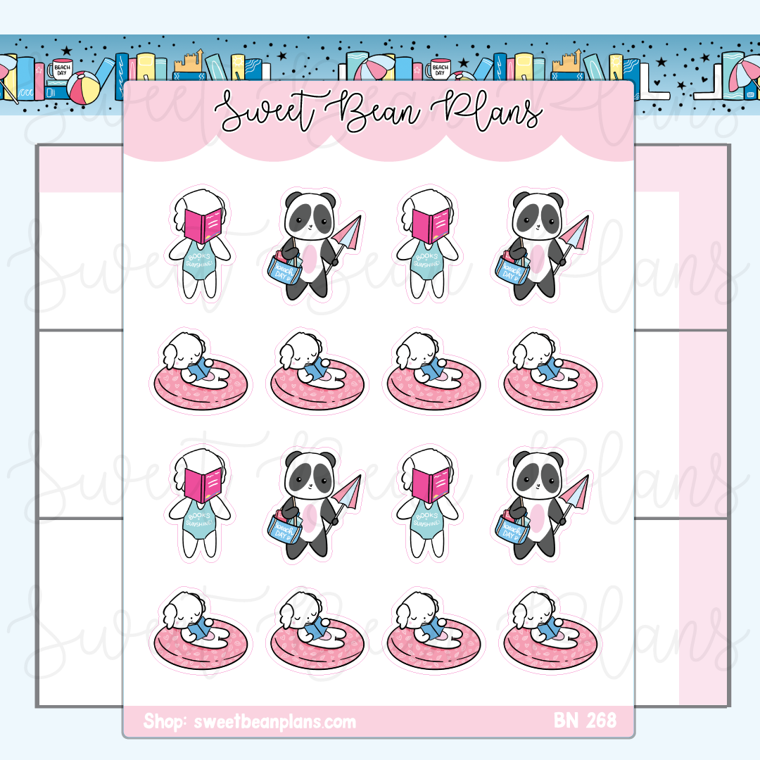 Beach Reading Beans | Sticker Sheet