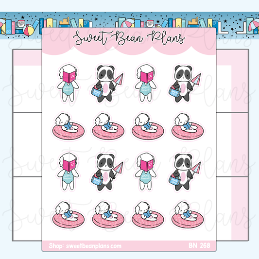 Beach Reading Beans | Sticker Sheet