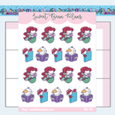 Merry Mermaid Reading Bean | Sticker Sheet