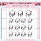 January Gemstone Floral Bean | Sticker Sheet