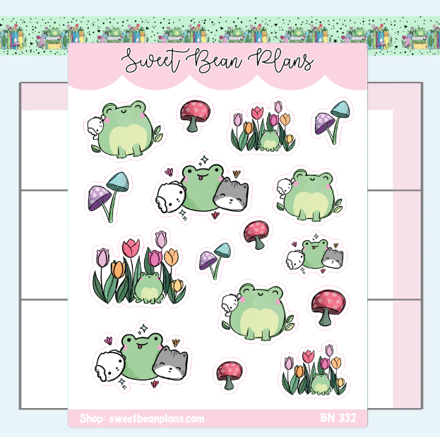 Spring Frog & Friends | Sticker Sheet