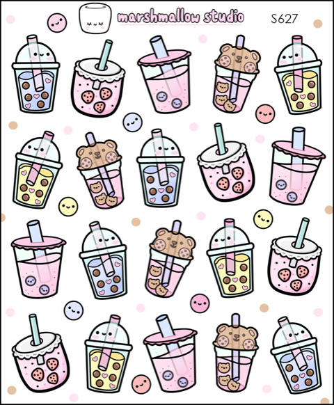 Bubbly Boba Tea | Sticker Sheet