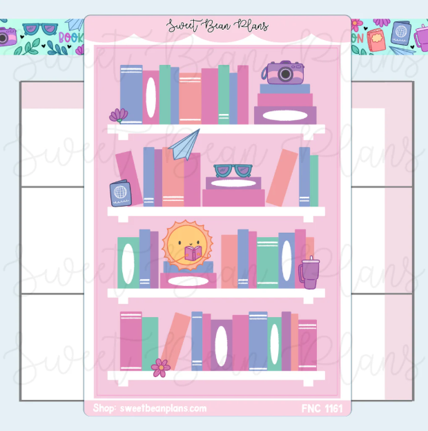 Bookcation Bookshelf | Large Sticker