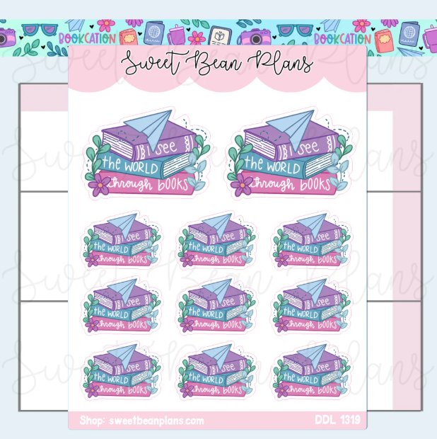 Bookcation Book Stack | Sticker Sheet