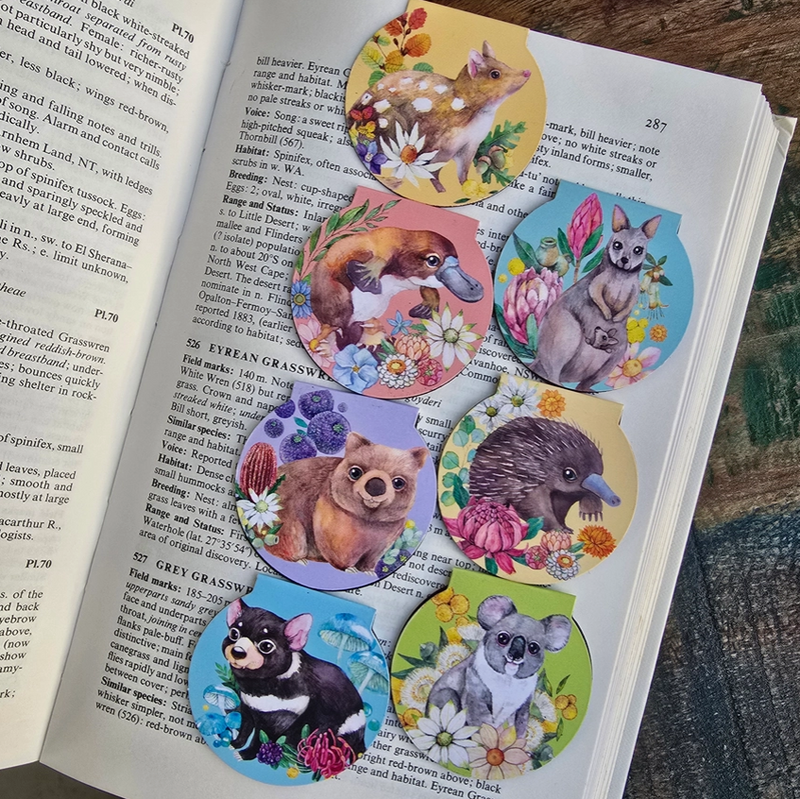 Australian Animals Magnetic bookmarks | Watercolour by Cat