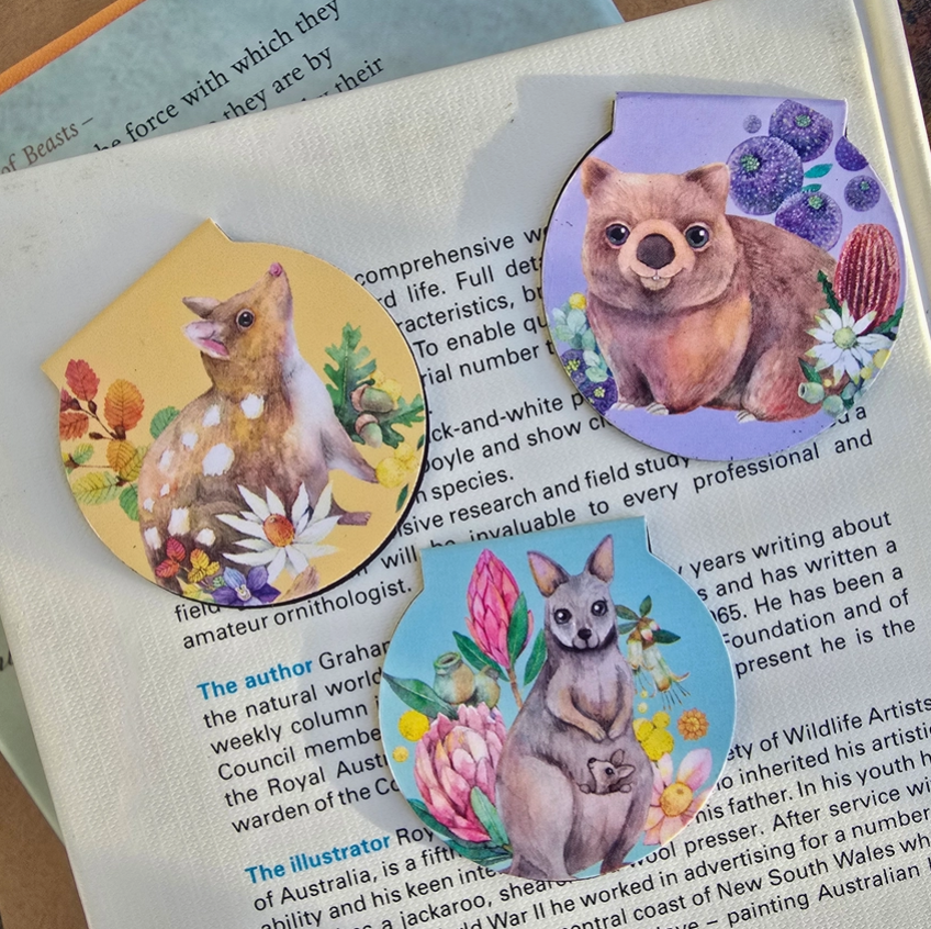 Australian Animals Magnetic bookmarks | Watercolour by Cat