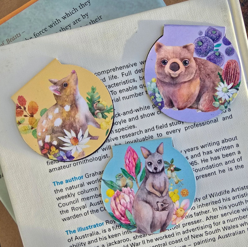 Australian Animals Magnetic bookmarks | Watercolour by Cat