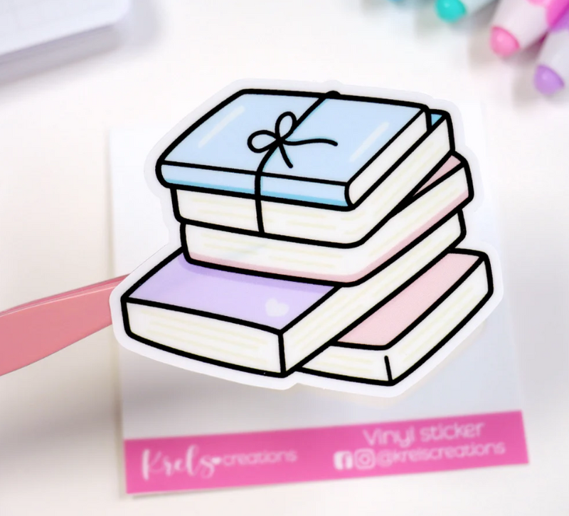 Book Stack | Glitter Sticker