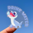 Drink Water with Bruni | Transparent Sticker