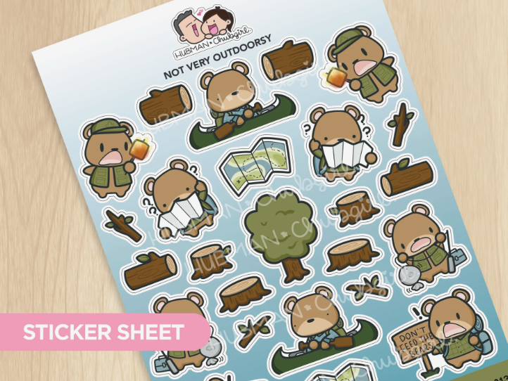 Not Very Outdoorsy | Big Sticker Sheet