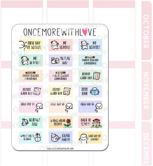 Mini Back to School Mixed Set | Sticker Sheet