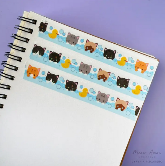 Bubble Bath Cats | Stamp Washi