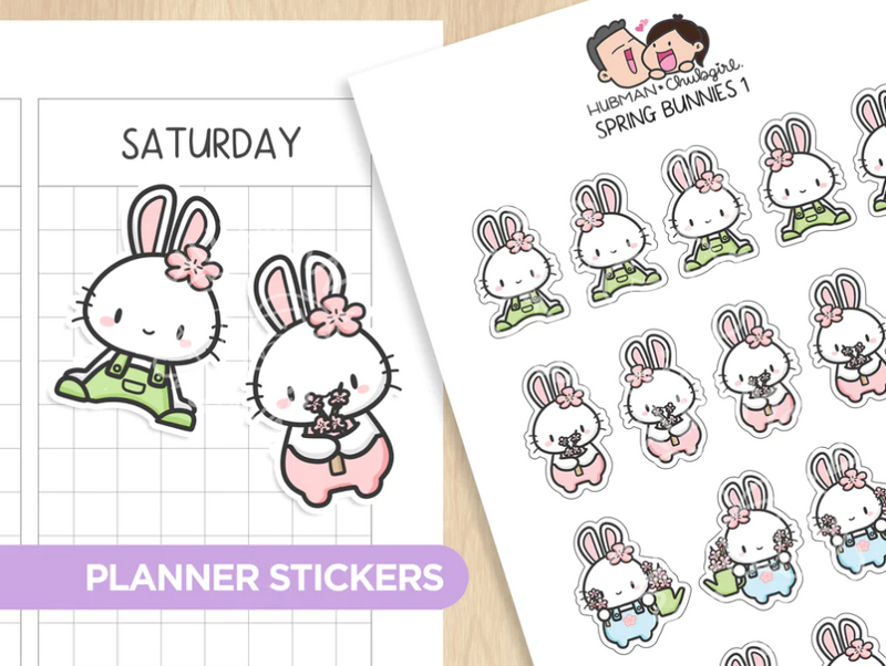 Spring Bunnies 1 | Sticker Sheet