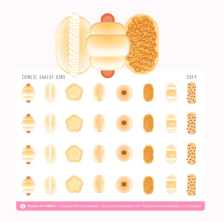 Chinese Bakery Buns | Sticker Sheet