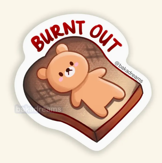 Burnt Out Bear | Vinyl Sticker