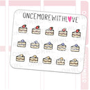 Mini - Cake Slice Doodle | Sticker Sheet