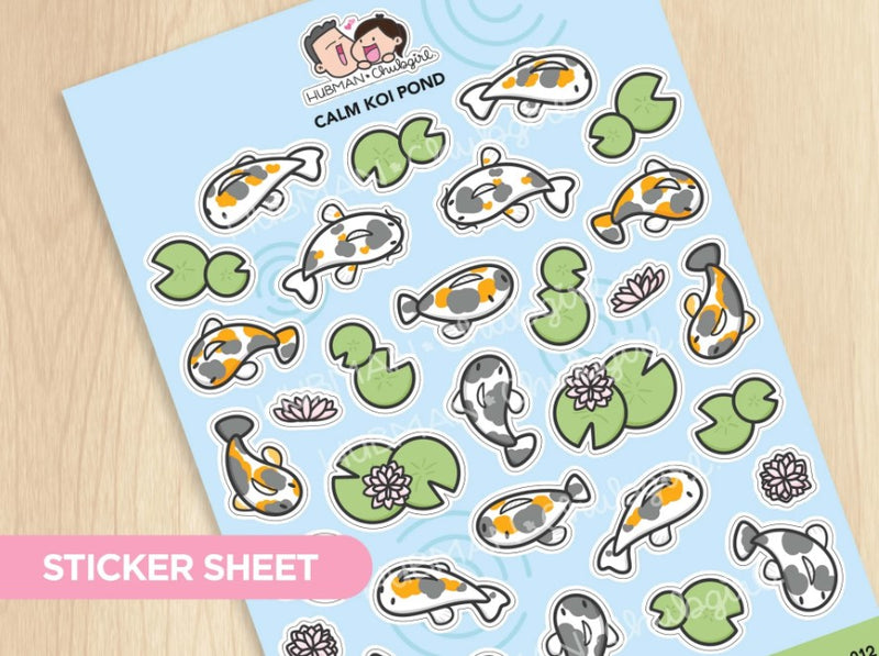 Calm Koi Pond | Big Sticker Sheet