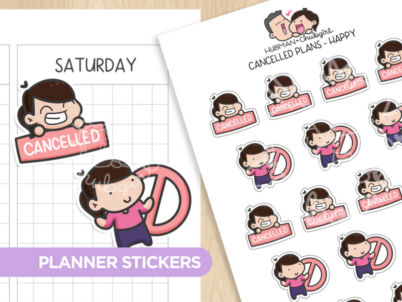 Cancelled Plans - Happy | Sticker Sheet