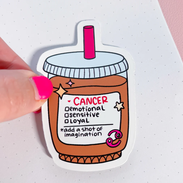 Cancer Coffee Order | Vinyl Sticker