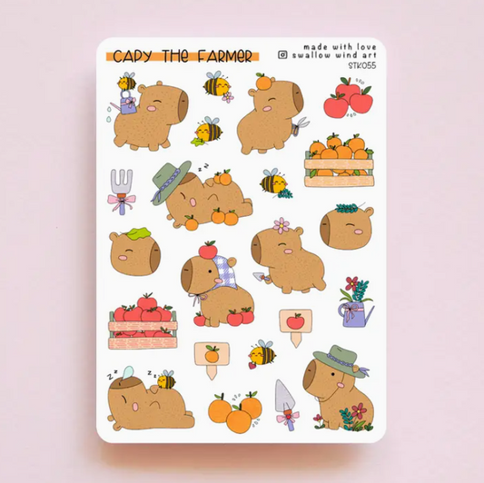 Capy the Farmer | Sticker Sheet