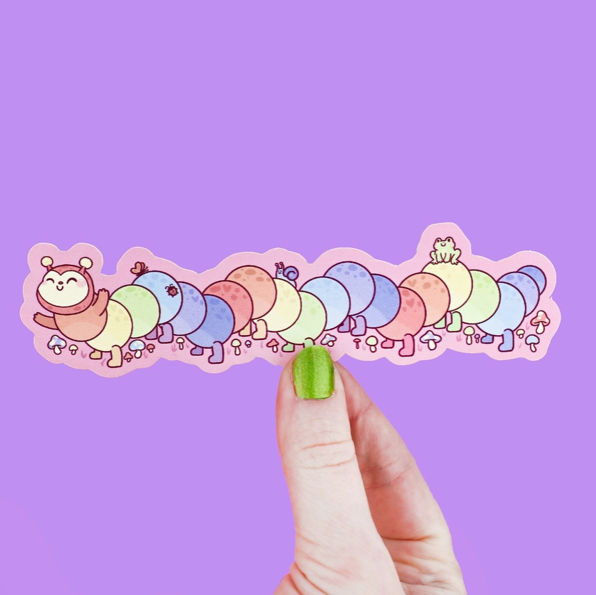 Rainbow Caterpilla | Bookmark