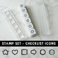 *PREORDER 6-IN-1 Punch Stamp - Checklist Icons