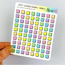 Checklist Square Box - Rainbow | Sticker Sheet