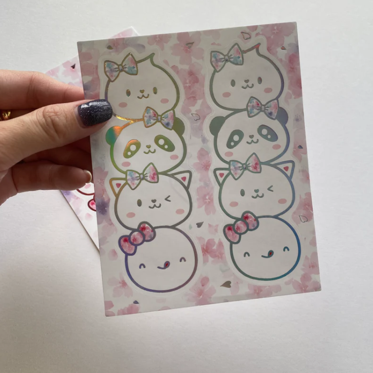Cherry Blossom - Stacked Animals | Sticker Sheet