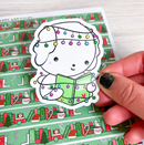 Christmas Reading Bean | Vinyl Sticker