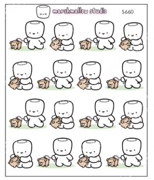 Cocoa & Marshmallow Dog | Sticker Sheet
