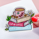 Coffee Book Stack | Vinyl Sticker