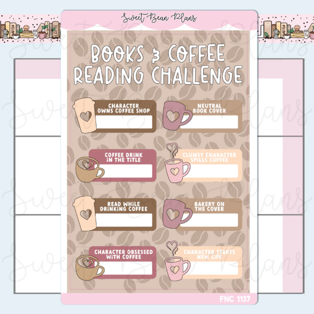 Coffee Reading Challenge | Large Sticker