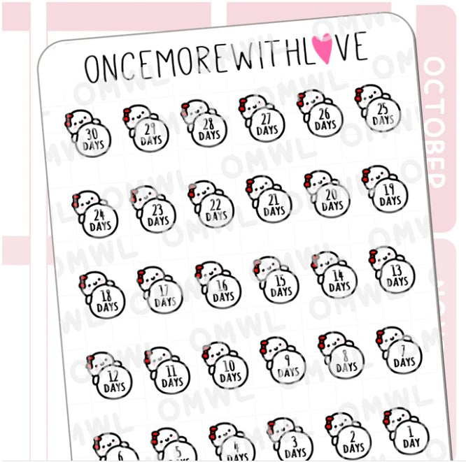 Generic Munchkin Countdown | Sticker Sheet